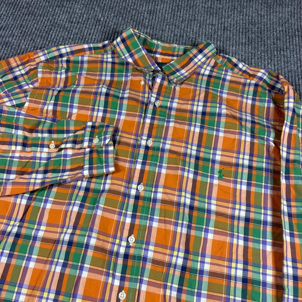 Ralph Lauren Shirt Men's 2XB Mulitcolor Plaid Button Down Classic Fit Preppy